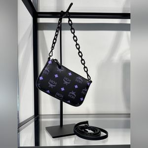 MCM Color Splash Logo Mini Pouch